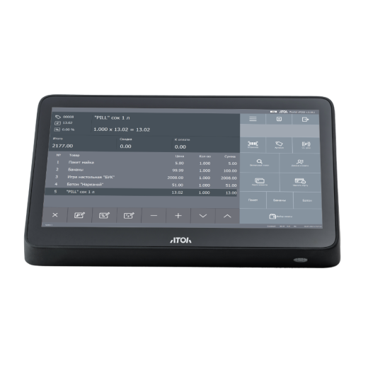 POS-терминал АТОЛ Optima V7 (11.6, J3455, 8 ГБ DDR3L, SSD 128 Гб M.2, АКБ, без ОС)
